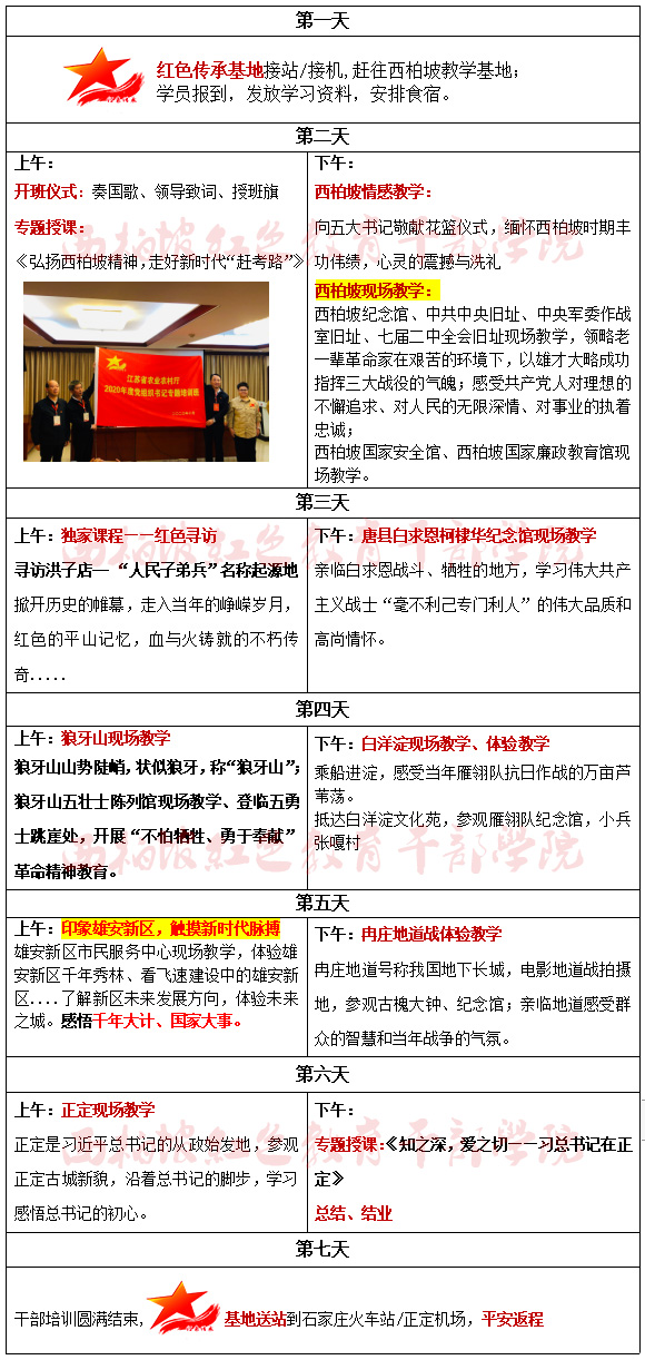 西柏坡紅色培訓(xùn)，學(xué)黨史、開新局7天方案